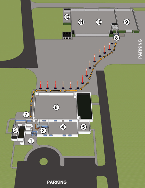 Diagram of the Liberty Aviation Museum